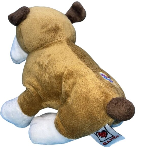 Ganz Webkinz Bulldog Plush Stuffed Animal Toy 8" HM126 No Code Brown Tan - Picture 4 of 6